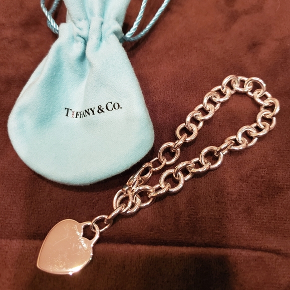 Tiffany & Co. Jewelry - Tiffany & Co. Sterling silver heart tag bracelet.